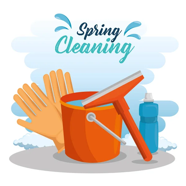 Spring cleaning design — Stock Vector