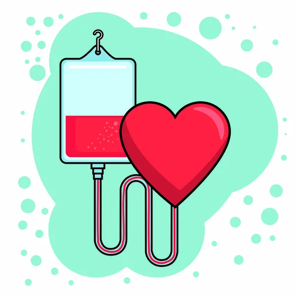 Desenho de doação de sangue — Vetor de Stock