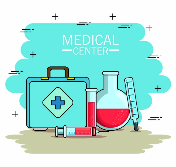 Дизайн концепції медичного центру — стоковий вектор