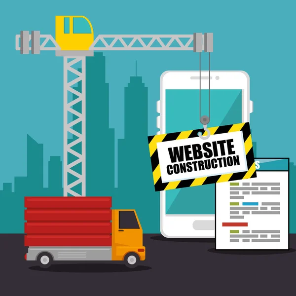 Sitio web en construcción fondo — Vector de stock