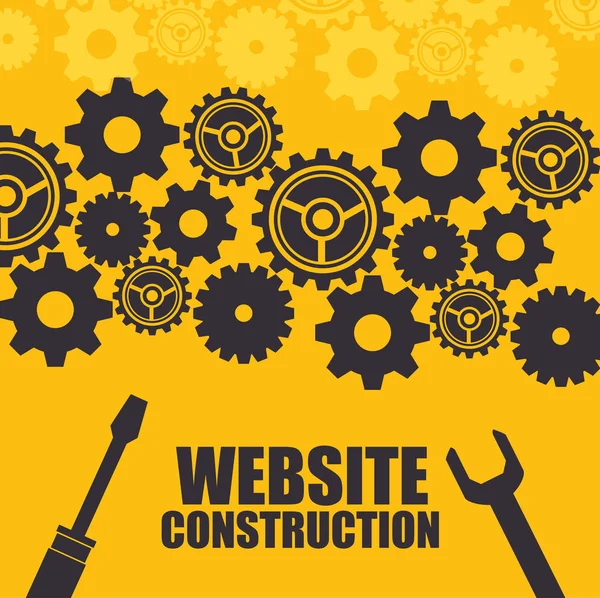 Sitio web en construcción fondo — Vector de stock