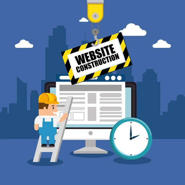 Sitio web en construcción fondo — Vector de stock