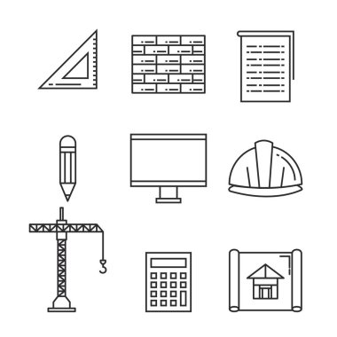 mimari tasarım Icons set