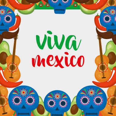 Meksika kültür Icons set