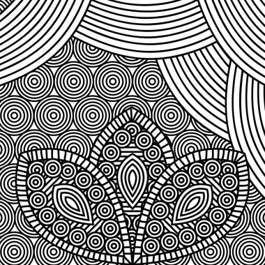 Yetişkin renklendirme tek renkli çiçek Çizim