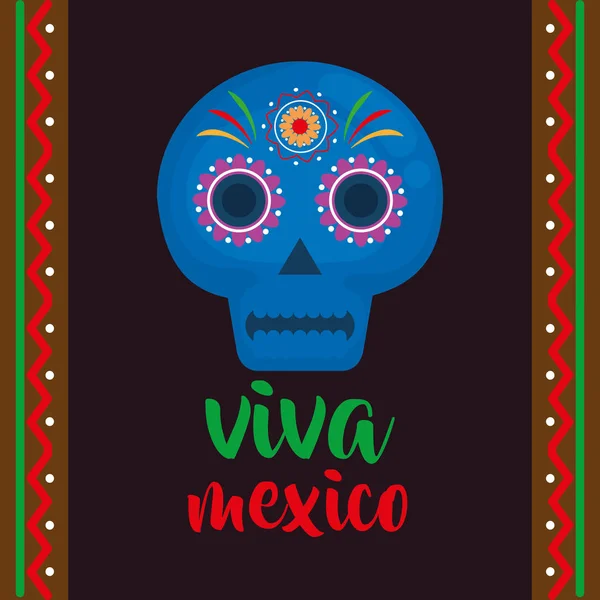 Icono de celebración de máscara mexicana — Vector de stock