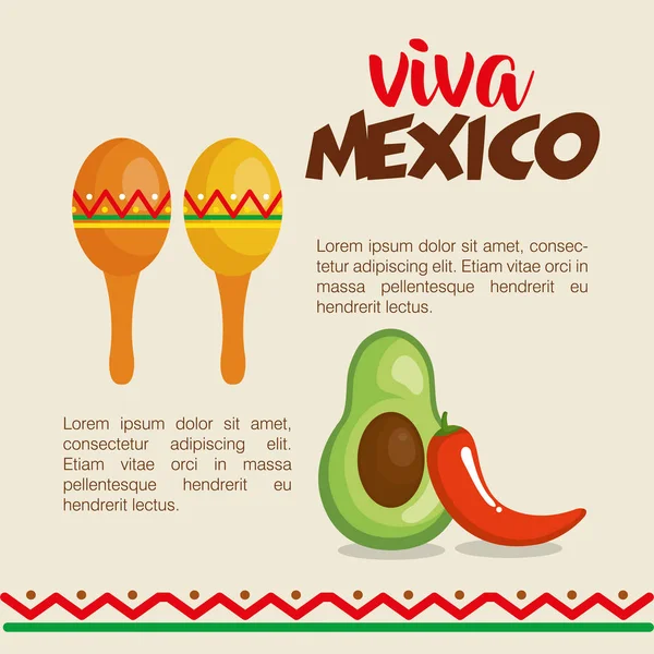 Cultura mexicana definir ícones —  Vetores de Stock