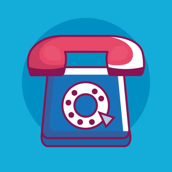 Telefonní retro technologie ikona — Stockový vektor