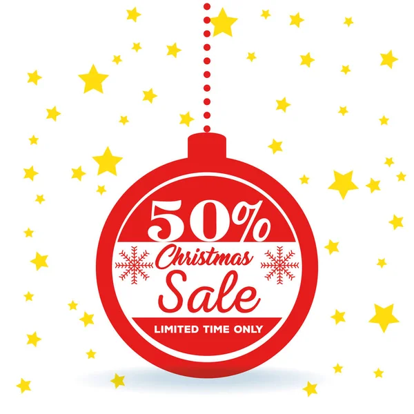Christmas sale banner background — Stock Vector