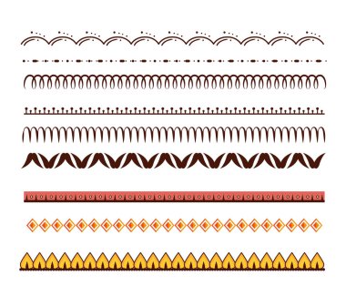 Boho stil mandala Icons set