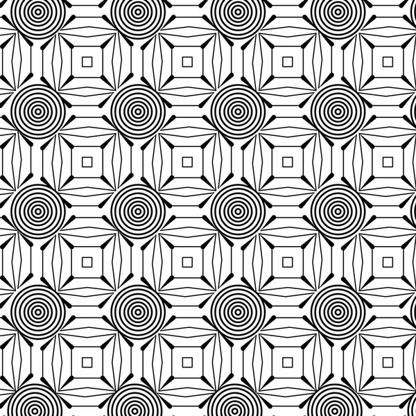 白黒の幾何学的なパターンの背景 — ストックベクタ