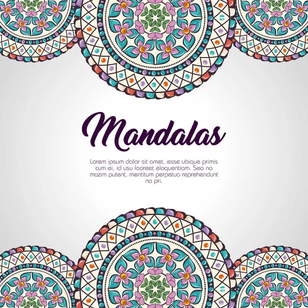Couleur mandala motif fond — Image vectorielle