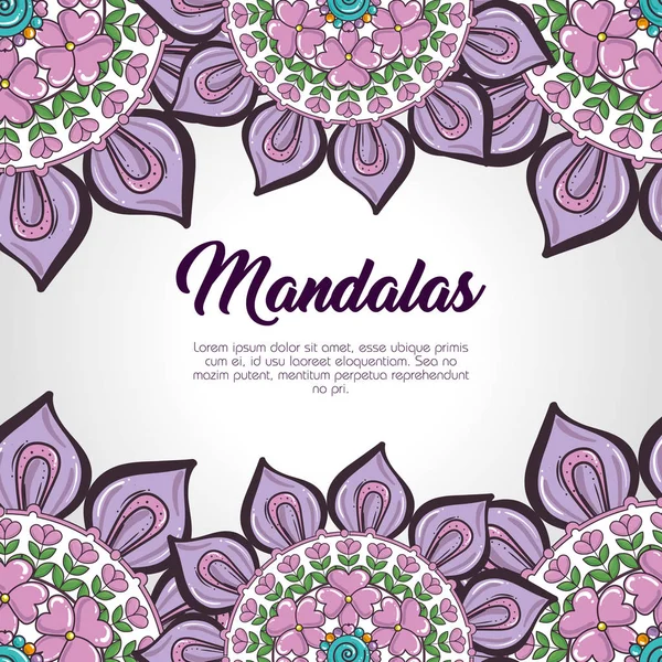 Couleur mandala motif fond — Image vectorielle