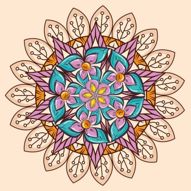 renk mandala dekoratif simgesi