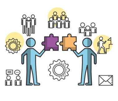 meşgul iş Icons set