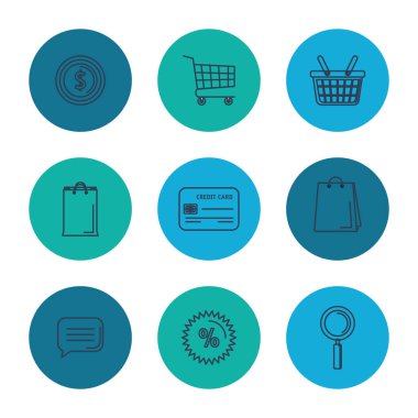 on line alışveriş Icons set