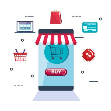 on line alışveriş Icons set