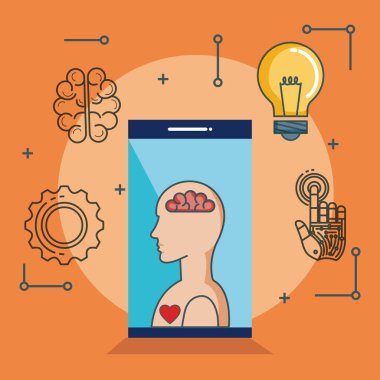 yapay zeka teknolojisi Icons set