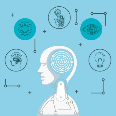 yapay zeka teknolojisi Icons set