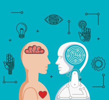 yapay zeka teknolojisi Icons set