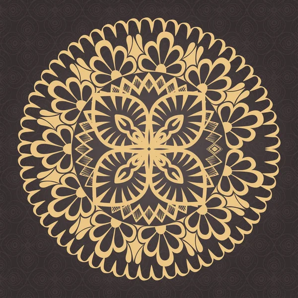 Gouden mandala patroon achtergrond — Stockvector