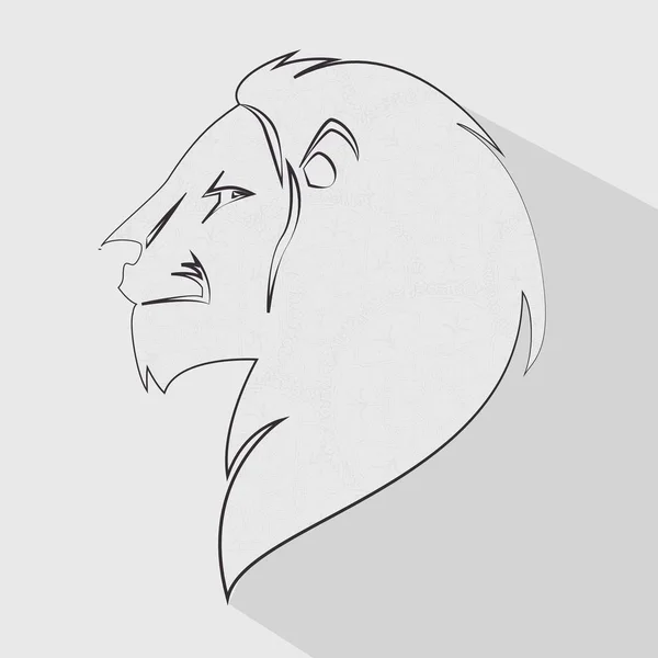 Löwenkopf-Ikone — Stockvektor