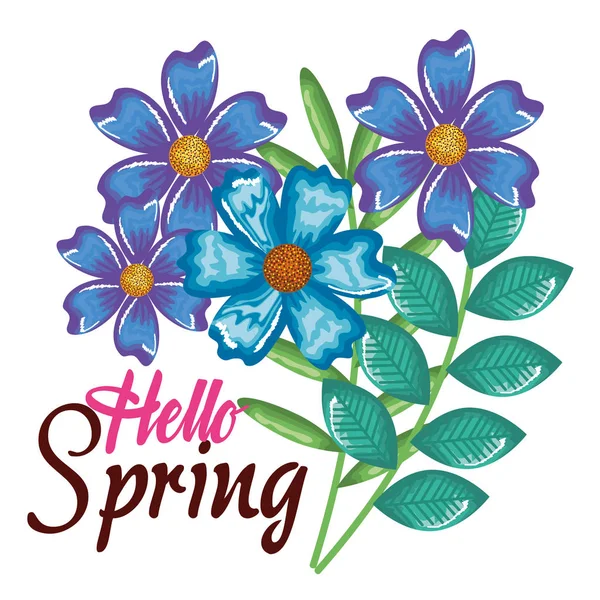 Olá primavera design decorativo —  Vetores de Stock