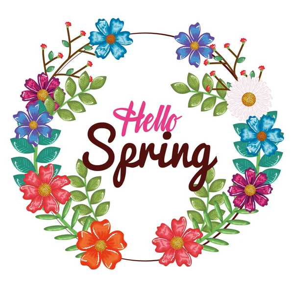 Olá primavera design decorativo — Vetor de Stock
