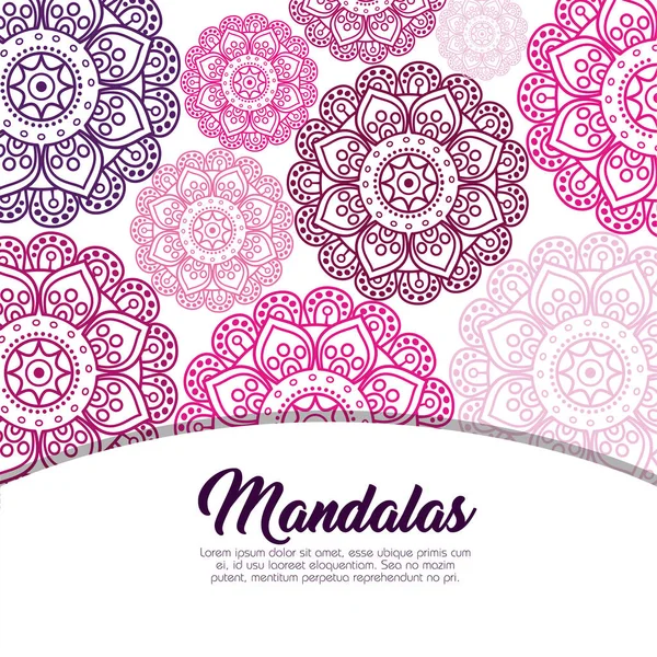 Color mandala patrón fondo — Vector de stock