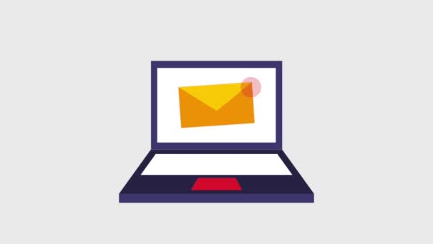 Ikony koperty wiadomości e-mail — Wideo stockowe