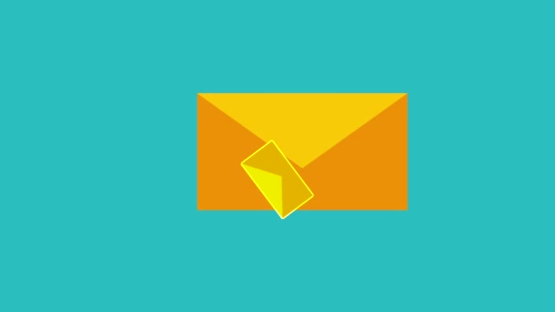 Mensajes de correo electrónico sobre iconos — Vídeos de Stock