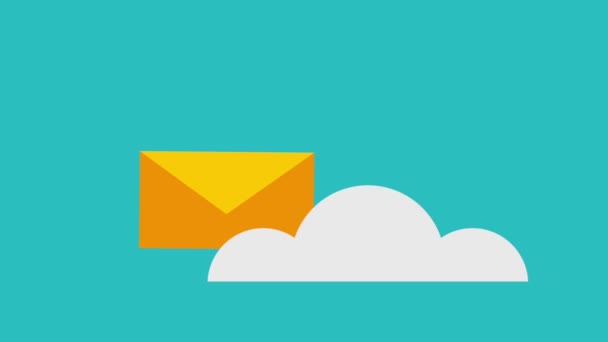Umschlagsymbole für E-Mails — Stockvideo