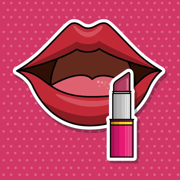 Ikon lencana lipss mode - Stok Vektor
