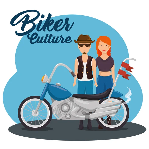 Biker Kultur Hintergrund — Stockvektor