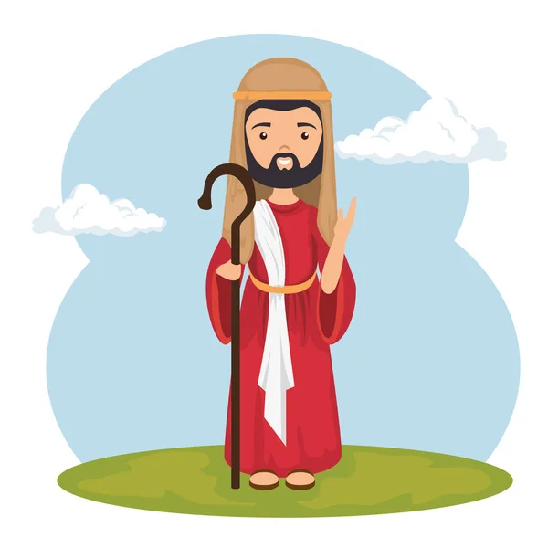 Saint joseph karakter simgesi — Stok Vektör