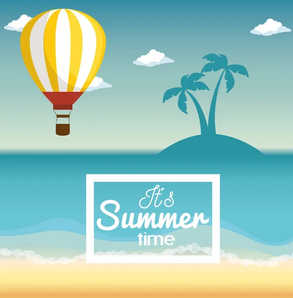 Καλοκαίρι παραλία σχεδιασμός — Διανυσματικό Αρχείο