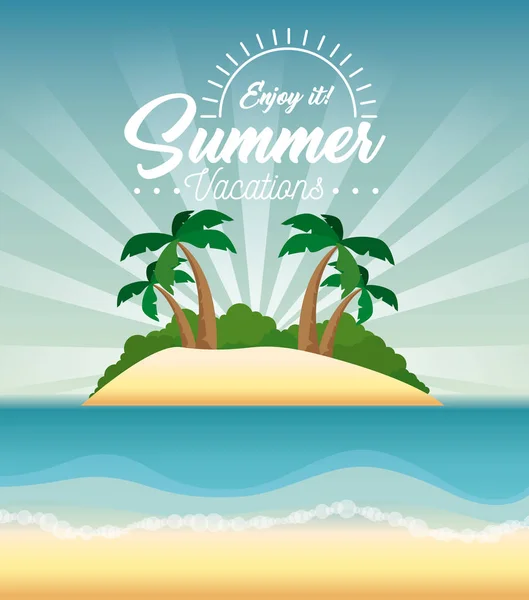 Diseño de playa de verano — Archivo Imágenes Vectoriales