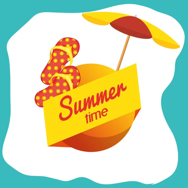 여름 시간 디자인 — 스톡 벡터