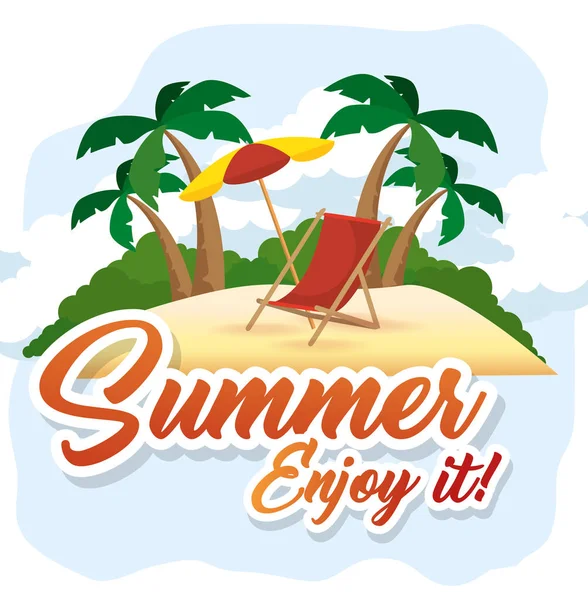 Summer beach design — Stock Vector