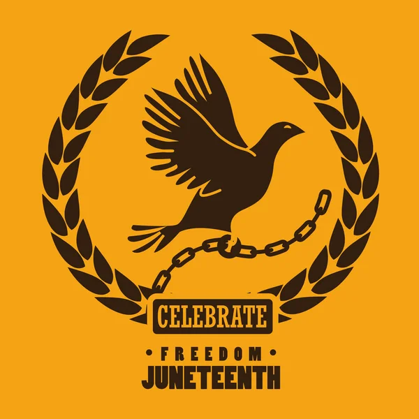 Juneteenth conception de sensibilisation — Image vectorielle