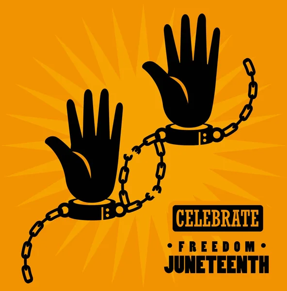 Juneteenth conception de sensibilisation — Image vectorielle