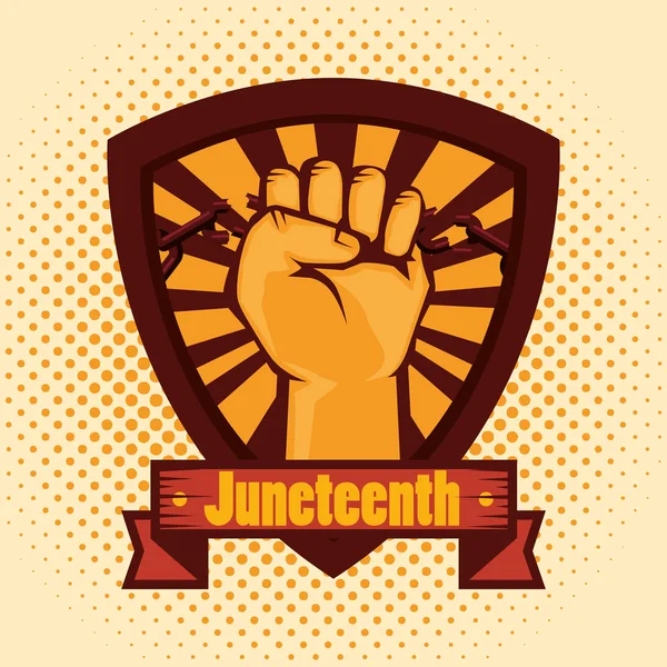 Juneteenth medvetenhet design — Stock vektor