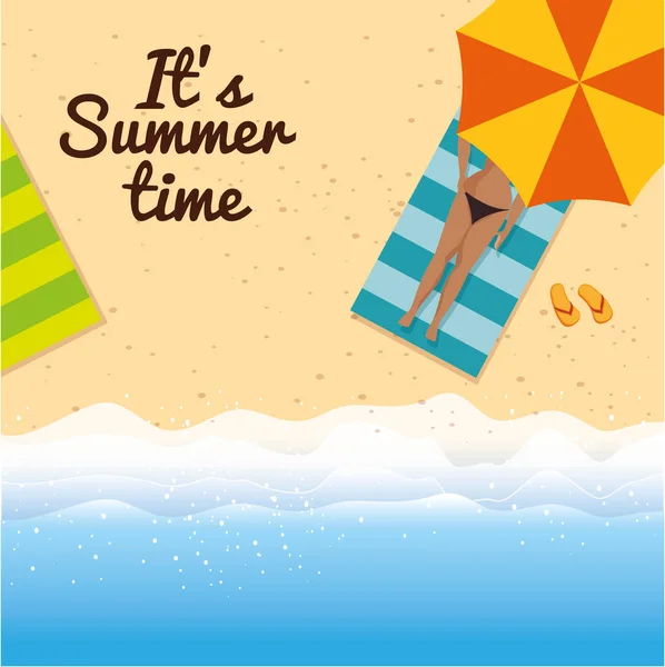 Summer time design — Stock Vector