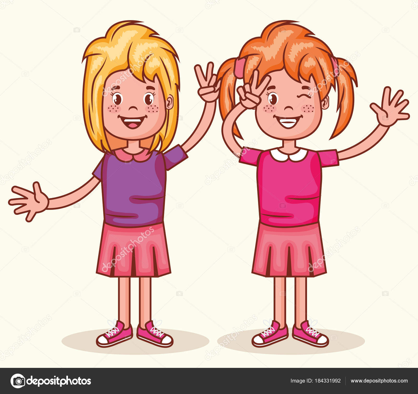 幸せな小さな女の子アバター キャラクター ストックベクター C Yupiramos 幸せな小さな女の子アバター キャラクター ストックベクター C Yupiramos