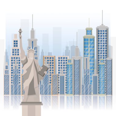 New york city Liberty sahne heykeli