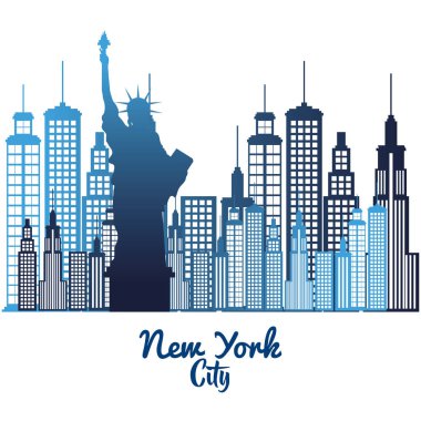 New york city Liberty sahne heykeli