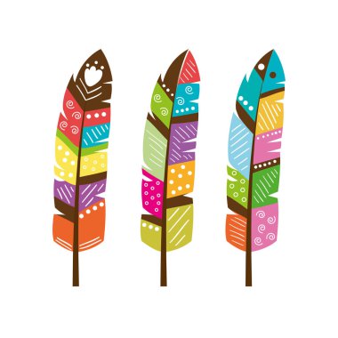 tüy renkleri izole simgesi