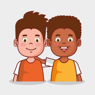 küçük çocuklar grubunun avatarlar karakter