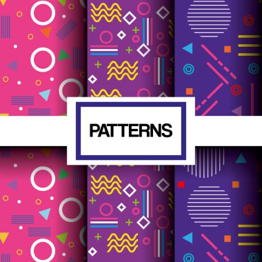 rakamlar hatları ve desenleri kümesi renkler