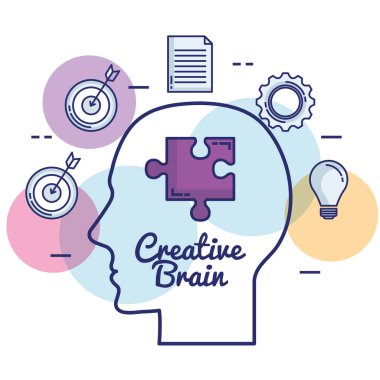 yaratıcı beyin Icons set